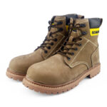 XYEHS XU2027 Nubuck Leather Insulated Safety Work Boots, Impact Resistant Toe Cap, Puncture Resistant Footwear, Tactical Work Boots,  Non-Slip Rubber Outsole