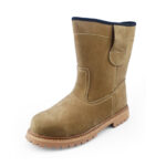 XYEHS XU2028 Nubuck Leather Long Insulated Safety Work Boots, Impact Resistant Toe Cap, Puncture Resistant Footwear, Tactical Work Boots, Non-Slip Rubber Outsole - Image 4