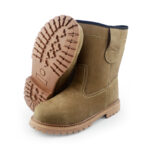 XYEHS XU2028 Nubuck Leather Long Insulated Safety Work Boots, Impact Resistant Toe Cap, Puncture Resistant Footwear, Tactical Work Boots, Non-Slip Rubber Outsole - Image 2