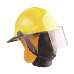 XYEHS LT1603 Firefighter Helmet, Rescue Anti-Impact Fire Fighter Protection Hard Hat, Heat-Resistant Hard Plastic Shell, 4" PC Face Screen, Aramid Shawl