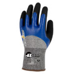 HANVO NGX3180 ANSI CUT A5 3/4 Nitrile Coating Cut Resistant Safety Work Gloves, 13 Gauge HPPE/Steel/Basalt, Water & Oil Resistant, Abrasion Resistant, Strong Grip