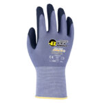HANVO NJ506 Breathable & High Abrasion Resistant General Work Gloves, Anti-Slip & Water Resistant, Strong Grip, Micro-Foam Nitrile Dipped Palm Coating, 15 Gauge Nylon/Spandex Lining