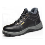 XYEHS 301-W Split Cow Leather Winter Thermal Safety Work Shoes with PU Sole & Fleece, Steel Toe Cap & Steel Plate Mid Sole, Impact & Puncture Resistant Mid-Top Work Sneakers, Anti-Slip Footwear - Image 2