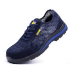 XYEHS 605 Fly Woven Fabric Lightweight & Breathable Safety Work Shoes, Steel Toe Cap, Impact & Puncture Resistant Work Sneakers, Anti-Skidding, Rubber Sole, Mesh Lining - Image 2