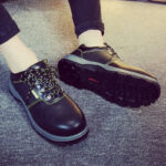 XYEHS 213-S Lightweight Cow Leather Safety Work Shoes with PU Sole, Steel Toe Cap, Anti-Static, Impact & Puncture Resistant Work Sneakers, Anti-Slip Footwear - Image 4