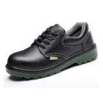 XYEHS 1225 Split Cow Leather Safety Work Shoes with PU Sole, Steel Toe Cap & Steel Plate Mid Sole, Impact & Puncture Resistant Work Sneakers, Anti-Slip Footwear