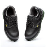 XYEHS 1225 Split Cow Leather Safety Work Shoes with PU Sole, Steel Toe Cap & Steel Plate Mid Sole, Impact & Puncture Resistant Work Sneakers, Anti-Slip Footwear - Image 3