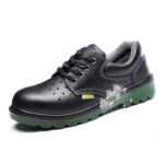 XYEHS 1225 Split Cow Leather Safety Work Shoes with PU Sole, Steel Toe Cap & Steel Plate Mid Sole, Impact & Puncture Resistant Work Sneakers, Anti-Slip Footwear - Image 2