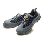 XYEHS 1252 Breathable Suede Cow Leather Safety Work Shoes with PU Sole, Anti-Slip Climbing Footwear, Steel Toe Cap & Steel Plate Mid Sole, Impact & Puncture Resistant Work Sneakers - Image 3