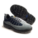 XYEHS 1252 Breathable Suede Cow Leather Safety Work Shoes with PU Sole, Anti-Slip Climbing Footwear, Steel Toe Cap & Steel Plate Mid Sole, Impact & Puncture Resistant Work Sneakers - Image 5