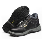 XYEHS 301-W Split Cow Leather Winter Thermal Safety Work Shoes with PU Sole & Fleece, Steel Toe Cap & Steel Plate Mid Sole, Impact & Puncture Resistant Mid-Top Work Sneakers, Anti-Slip Footwear