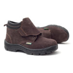 XYEHS 209 Suede Cow Leather Safety Work Shoes, Steel Toe Cap & Steel Plate Mid Sole, Impact & Puncture Resistant Work Sneakers, Anti-Slip Mid-Tops, Rubber Outsole Footwear - Image 3