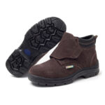 XYEHS 209 Suede Cow Leather Safety Work Shoes, Steel Toe Cap & Steel Plate Mid Sole, Impact & Puncture Resistant Work Sneakers, Anti-Slip Mid-Tops, Rubber Outsole Footwear - Image 2