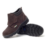 XYEHS 209 Suede Cow Leather Safety Work Shoes, Steel Toe Cap & Steel Plate Mid Sole, Impact & Puncture Resistant Work Sneakers, Anti-Slip Mid-Tops, Rubber Outsole Footwear - Image 4