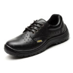 XYEHS 210 Lightweight Cow Leather Safety Work Shoes with Rubber Outsole, Steel Toe Cap, Impact & Puncture Resistant, Acid & Alkali Resistant, Anti-Slip Footwear