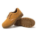 XYEHS 210 Suede Cow Leather Safety Work Shoes, Thickened Tendon Outsole, Steel Toe Cap & Steel Plate Mid Sole, Impact & Puncture Resistant Work Sneakers, Anti-Static, Abrasion Resistant & Anti-Slip Footwear