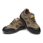 XYEHS 211 Suede Cow Leather Safety Work Shoes with Steel Toe Cap & Steel Plate, Impact & Puncture Resistant Work Sneakers, Shock Absorption, Anti-Slip Footwear, PU Outsole, Breathable Mesh - Image 3