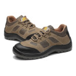 XYEHS 211 Suede Cow Leather Safety Work Shoes with Steel Toe Cap & Steel Plate, Impact & Puncture Resistant Work Sneakers, Shock Absorption, Anti-Slip Footwear, PU Outsole, Breathable Mesh - Image 4