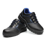 XYEHS 213-R Lightweight Cow Leather Safety Work Shoes with Rubber Sole, Steel Toe Cap, Impact & Puncture Resistant Work Sneakers, Anti-Slip Footwear - Image 2