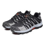 XYEHS 219 Fly Woven Fabric Breathable Safety Work Shoes, Steel Toe Cap & Steel Mid-Sole, Impact & Puncture Resistant Work Sneakers, Anti-Skidding, Rubber Sole, Mesh Lining - Image 11