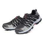 XYEHS 219 Fly Woven Fabric Breathable Safety Work Shoes, Steel Toe Cap & Steel Mid-Sole, Impact & Puncture Resistant Work Sneakers, Anti-Skidding, Rubber Sole, Mesh Lining - Image 10