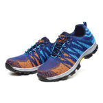 XYEHS 219 Fly Woven Fabric Breathable Safety Work Shoes, Steel Toe Cap & Steel Mid-Sole, Impact & Puncture Resistant Work Sneakers, Anti-Skidding, Rubber Sole, Mesh Lining - Image 4