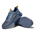 XYEHS 671 Lightweight & Breathable Fly Woven Fabric Safety Shoes, Slip Resistant Work Sneakers, Steel Toe Cap, Aramid Mid-Sole, Impact & Puncture Resistant, Rubber Outsole, Mesh Lining - Image 3