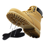 XYEHS 305 Nubuck Leather Insulated Safety Work Shoes, Thickened Tendon Outsole, Steel Toe Cap & Steel Plate Mid Sole, Impact & Puncture Resistant Work Sneakers, Anti-Static, Abrasion Resistant & Anti-Slip Footwear - Image 2