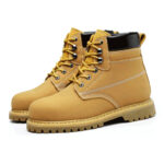 XYEHS 305 Nubuck Leather Insulated Safety Work Shoes, Thickened Tendon Outsole, Steel Toe Cap & Steel Plate Mid Sole, Impact & Puncture Resistant Work Sneakers, Anti-Static, Abrasion Resistant & Anti-Slip Footwear - Image 4