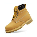 XYEHS 305 Nubuck Leather Insulated Safety Work Shoes, Thickened Tendon Outsole, Steel Toe Cap & Steel Plate Mid Sole, Impact & Puncture Resistant Work Sneakers, Anti-Static, Abrasion Resistant & Anti-Slip Footwear - Image 5