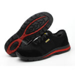 XYEHS 605 Fly Woven Fabric Lightweight & Breathable Safety Work Shoes, Steel Toe Cap, Impact & Puncture Resistant Work Sneakers, Anti-Skidding, Rubber Sole, Mesh Lining