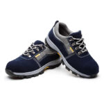 XYEHS 607-CS Suede Cow Leather Safety Work Shoes with PU Sole, Anti-Slip Climbling Footwear, Steel Toe Cap & Steel Plate Mid Sole, Impact & Puncture Resistant Work Sneakers, - Image 4