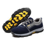 XYEHS 607-CS Suede Cow Leather Safety Work Shoes with PU Sole, Anti-Slip Climbling Footwear, Steel Toe Cap & Steel Plate Mid Sole, Impact & Puncture Resistant Work Sneakers, - Image 3