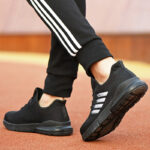 XYEHS 618 Lightweight & Breathable Fly Woven Fabric Safety Work Shoes, Steel Toe Cap, Aramid Mid-Sole, Impact & Puncture Resistant Work Sneakers, Anti-Skidding, Rubber Sole, Mesh Lining - Image 5