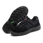 XYEHS 619 Suede Cow Leather Safety Work Shoes with PU Sole, Steel Toe Cap & Steel Plate Mid Sole, Impact & Puncture Resistant Work Sneakers, Anti-Slip Footwear - Image 6