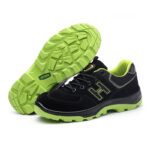 XYEHS 619 Suede Cow Leather Safety Work Shoes with PU Sole, Steel Toe Cap & Steel Plate Mid Sole, Impact & Puncture Resistant Work Sneakers, Anti-Slip Footwear