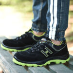 XYEHS 619 Suede Cow Leather Safety Work Shoes with PU Sole, Steel Toe Cap & Steel Plate Mid Sole, Impact & Puncture Resistant Work Sneakers, Anti-Slip Footwear - Image 2