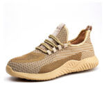 XYEHS 631 Lightweight & Breathable Fly Woven Fabric Safety Work Shoes, Steel Toe Cap, EVA Sole, Impact & Puncture Resistant Work Sneakers, Anti-Skidding, Mesh Lining - Image 4