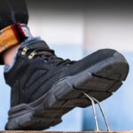 XYEHS 633-F Mid-Top Winter Cow Leather Safety Work Shoes with Inner Fleece, EVA Outsole & Aramid Midsole, Steel Toe Cap, Impact & Puncture Resistant Work Sneakers, Cold Resistant Footwear - Image 2