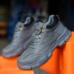 XYEHS 633-G Cow Leather Safety Work Shoes with EVA Outsole & Aramid Midsole, Steel Toe Cap, Impact & Puncture Resistant Work Sneakers, Anti-Slip Footwear - Image 4