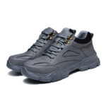 XYEHS 633-G Cow Leather Safety Work Shoes with EVA Outsole & Aramid Midsole, Steel Toe Cap, Impact & Puncture Resistant Work Sneakers, Anti-Slip Footwear - Image 5