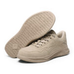 XYEHS 651 Lightweight Cow Leather Safety Work Shoes with EVA Sole & Aramid Midsole, Steel Toe Cap, Impact & Puncture Resistant Work Sneakers, Anti-Slip Footwear - Image 3