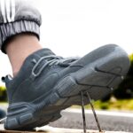 XYEHS 652-L Cow Leather Safety Work Shoes with EVA Outsole & Aramid Midsole, Steel Toe Cap, Impact & Puncture Resistant Work Sneakers, Anti-Slip Footwear - Image 2