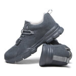 XYEHS 652-L Cow Leather Safety Work Shoes with EVA Outsole & Aramid Midsole, Steel Toe Cap, Impact & Puncture Resistant Work Sneakers, Anti-Slip Footwear - Image 4