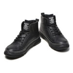 XYEHS 653 Lightweight Cowhide Leather Safety Work Shoes with Rubber Sole & Aramid Midsole, Steel Toe Cap, Impact & Puncture Resistant Work Sneakers, Anti-Slip Footwear - Image 5