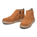 XYEHS 655 Suede Cow Leather Safety Work Boots with Rubber Outsole, Steel Toe Cap & Aramid Midsole, Heat Resistant Welding Boots, Impact & Puncture Resistant Industrial Insulated Shoe - Image 4