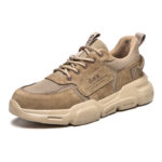 XYEHS 657 Breathable Safety Work Shoes with EVA Outsole & Aramid Midsole, Steel Toe Cap, Breathable Pigskin & Mesh Lining, Impact & Puncture Resistant Work Sneakers, Anti-Slip Footwear