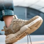 XYEHS 657 Breathable Safety Work Shoes with EVA Outsole & Aramid Midsole, Steel Toe Cap, Breathable Pigskin & Mesh Lining, Impact & Puncture Resistant Work Sneakers, Anti-Slip Footwear - Image 2