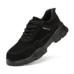 XYEHS 661 Pigskin Leather Safety Work Shoes with EVA Outsole & Aramid Midsole, Steel Toe Cap, Impact & Puncture Resistant Work Sneakers, Anti-Slip Footwear