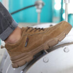 XYEHS 661 Pigskin Leather Safety Work Shoes with EVA Outsole & Aramid Midsole, Steel Toe Cap, Impact & Puncture Resistant Work Sneakers, Anti-Slip Footwear - Image 5